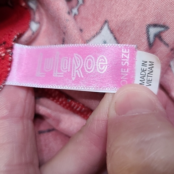 LuLaRoe Women's Leggings Bundle 3 Hearts Fox Abstract Birds One Size EUC - Picture 9 of 10